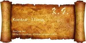 Kontur Ilona névjegykártya